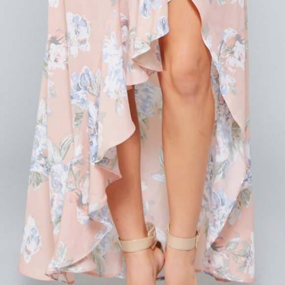 Floral High-Low Ruffle Maxi Dress - Picture 11 of 14